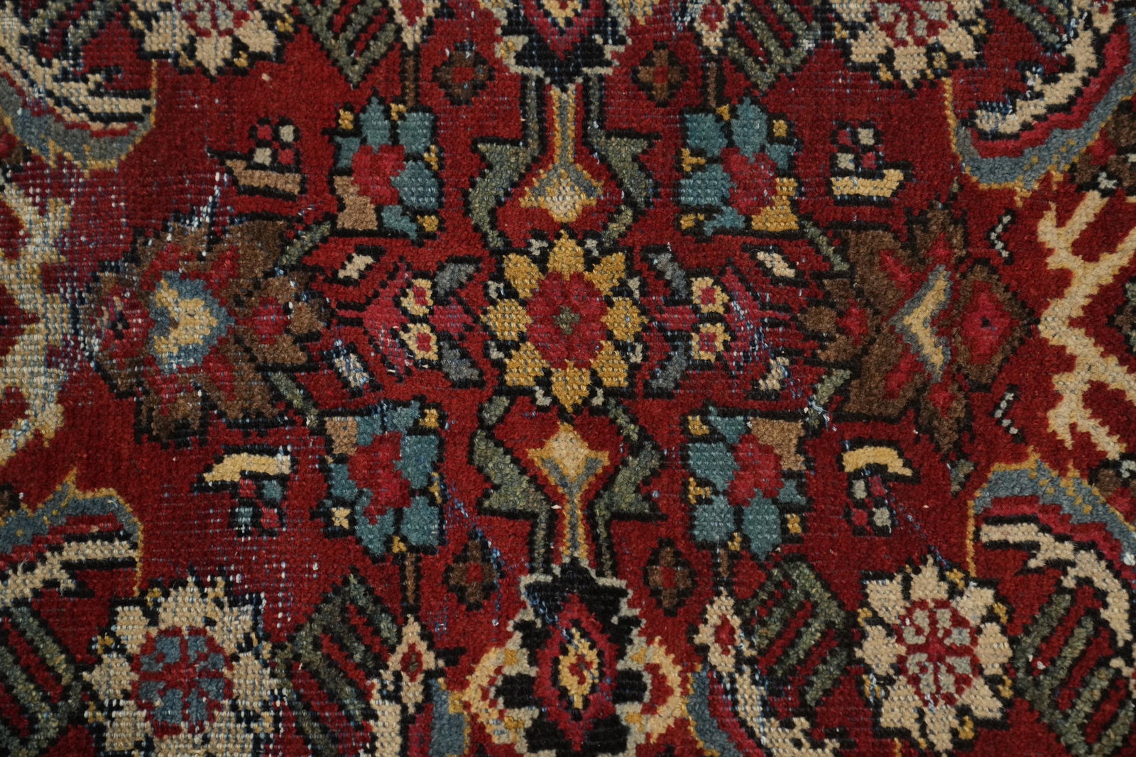 Antique Vegetable Dye Mahal Persian Area Rug 9x12 - 7