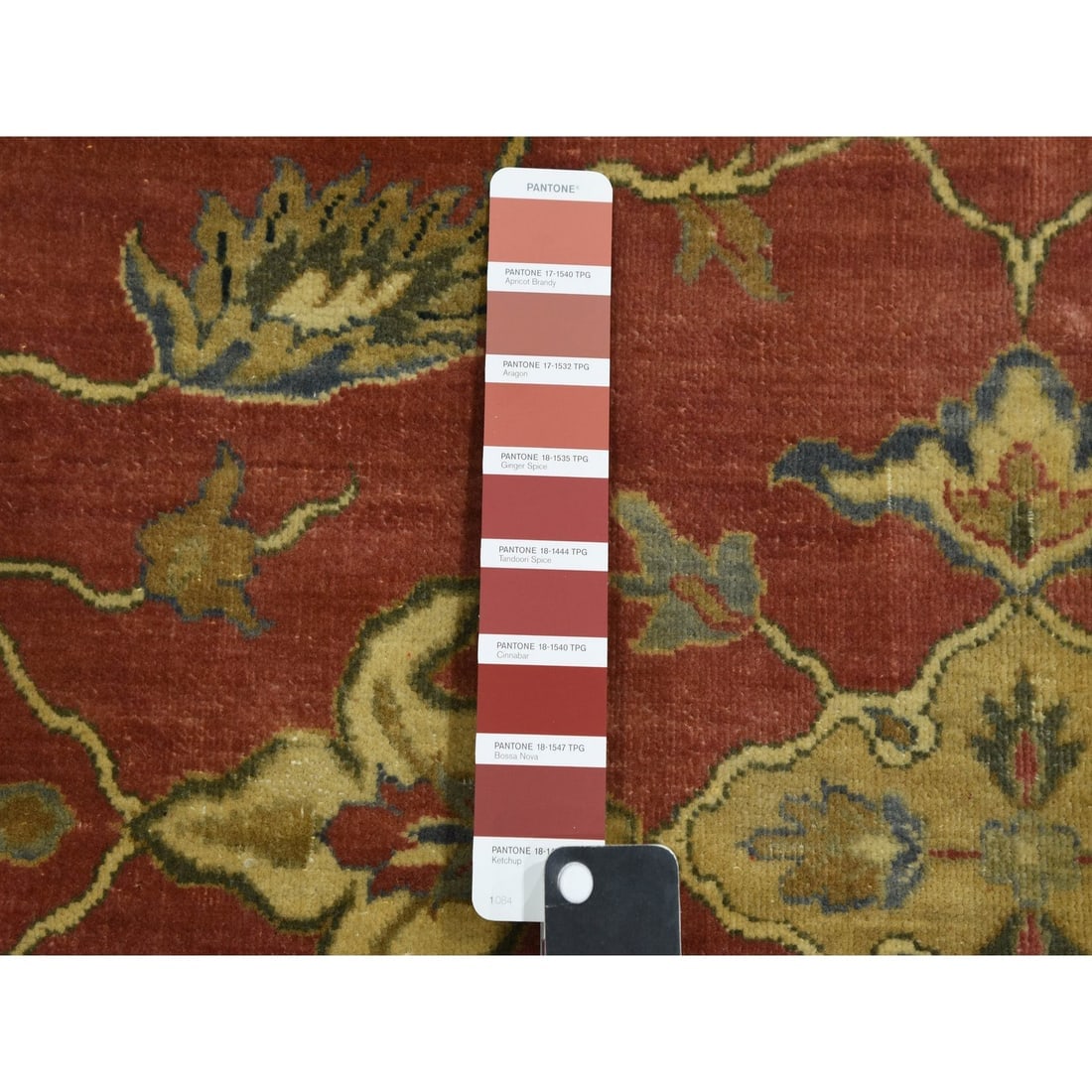 Red, Antiqued Persian, 250 KPSI, 100% Wool Hand Knotted Oversized Rug - 7
