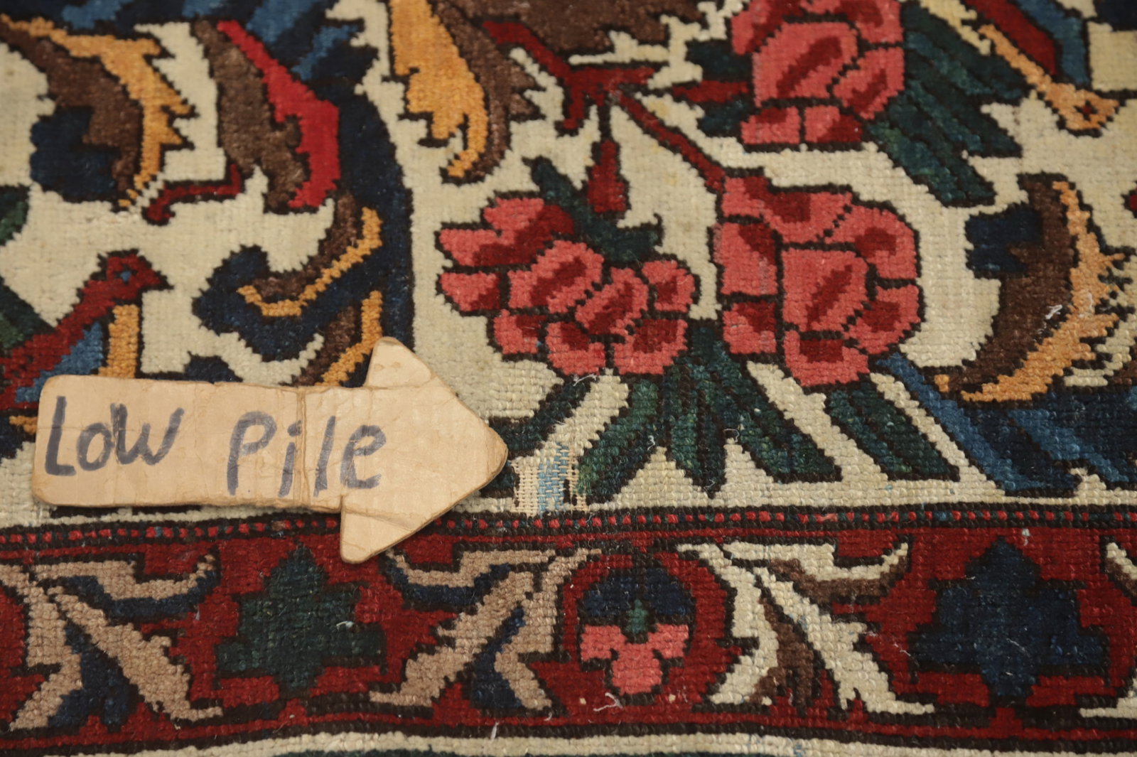 Antique Vegetable Dye Bakhtiari Persian Large Rug 11x17 - 15