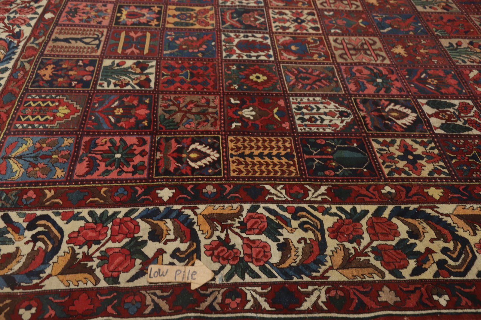 Antique Vegetable Dye Bakhtiari Persian Large Rug 11x17 - 16