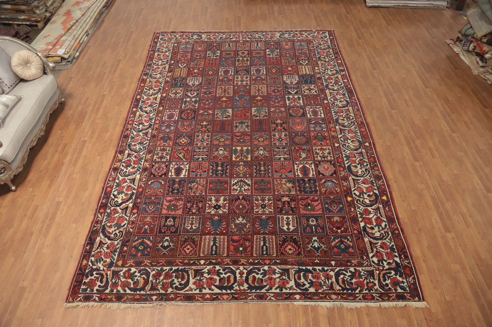 Antique Vegetable Dye Bakhtiari Persian Large Rug 11x17 - 2