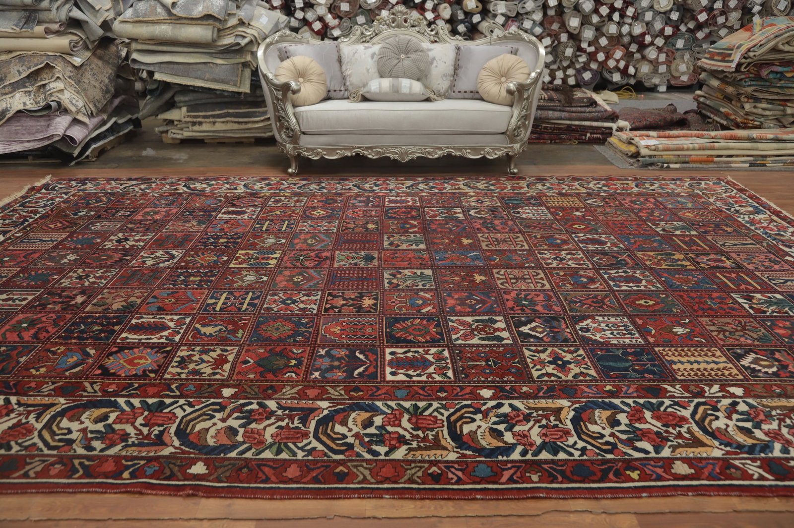Antique Vegetable Dye Bakhtiari Persian Large Rug 11x17 - 3