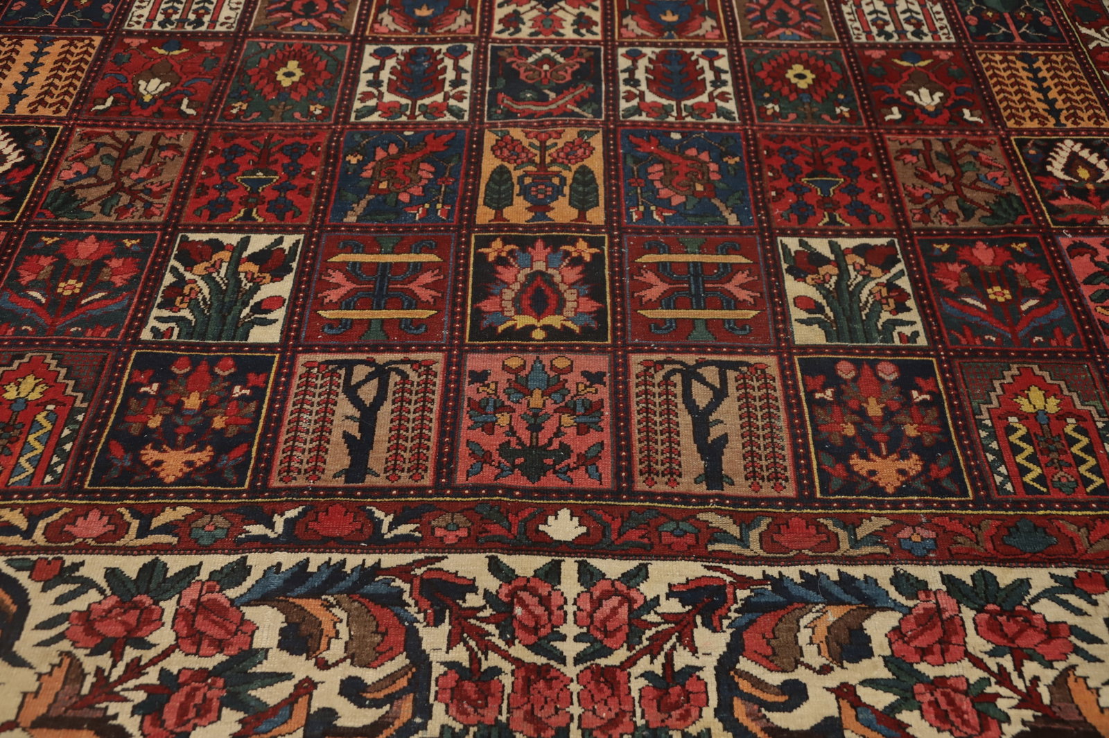 Antique Vegetable Dye Bakhtiari Persian Large Rug 11x17 - 6