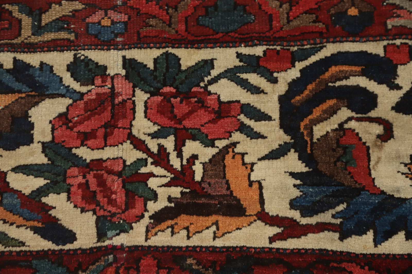 Antique Vegetable Dye Bakhtiari Persian Large Rug 11x17 - 8