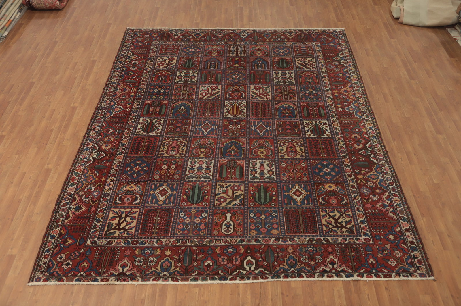 Antique Vegetable Dye Bakhtiari Persian Large Rug 11x13 - 4