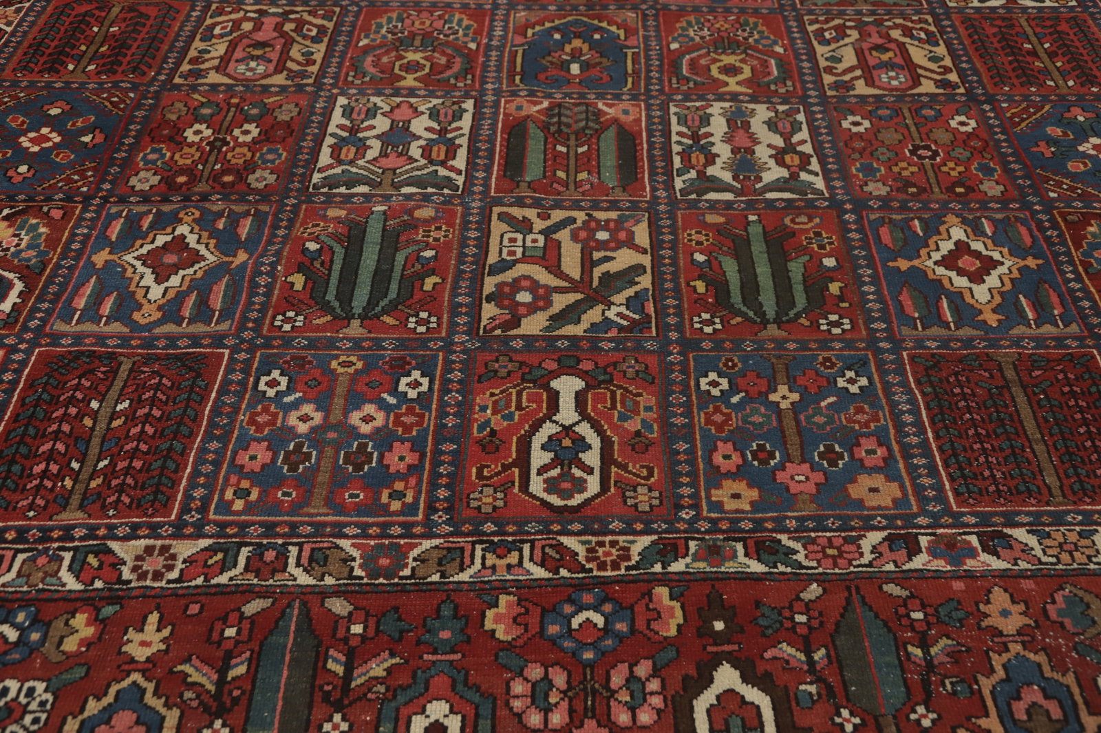 Antique Vegetable Dye Bakhtiari Persian Large Rug 11x13 - 6