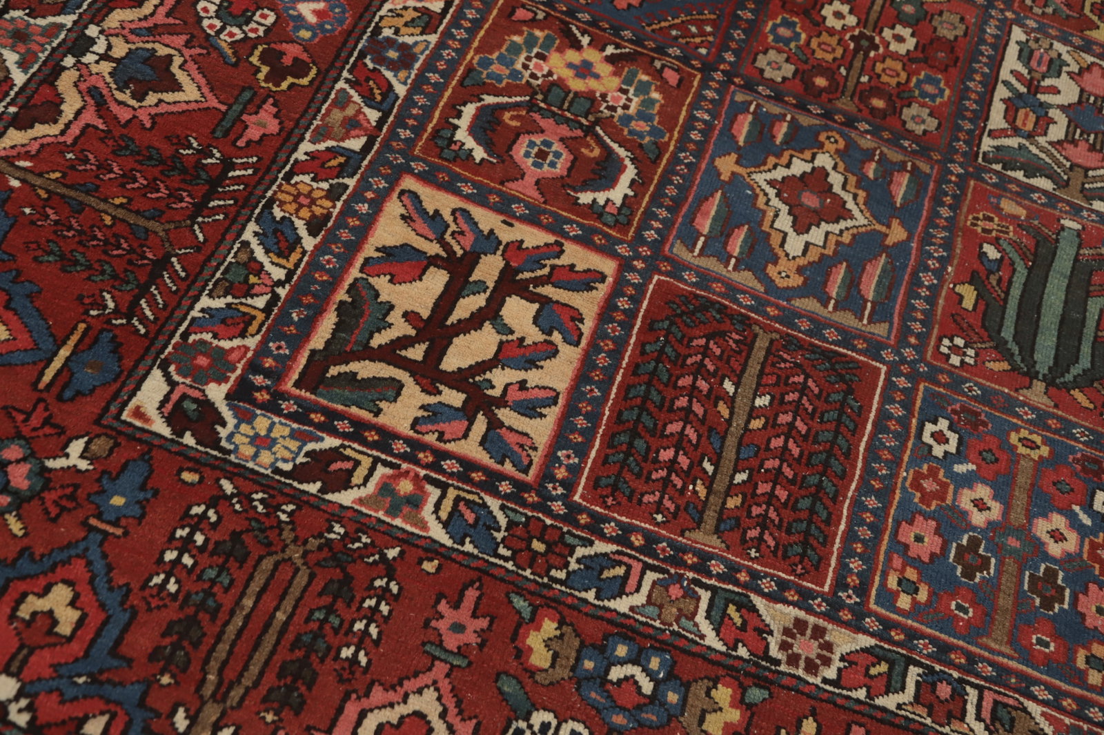 Antique Vegetable Dye Bakhtiari Persian Large Rug 11x13 - 7