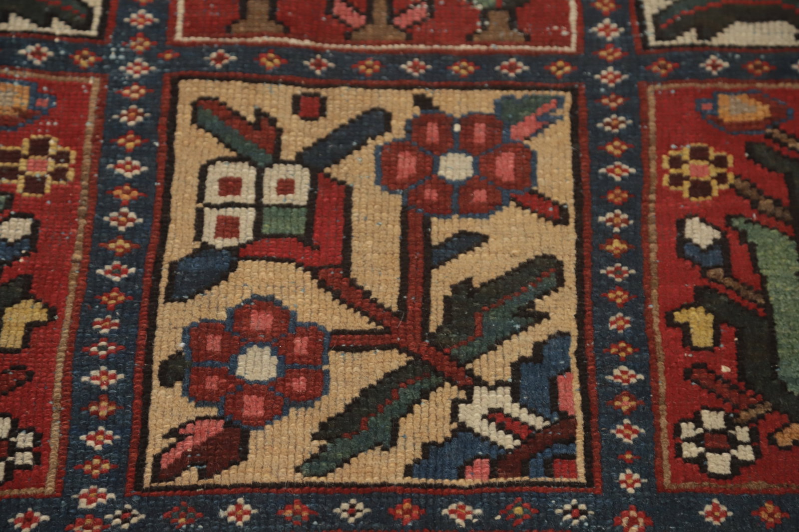 Antique Vegetable Dye Bakhtiari Persian Large Rug 11x13 - 8