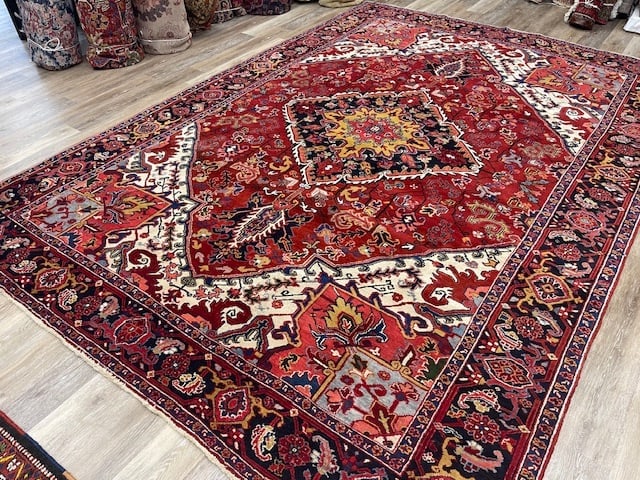 Antique Persian Heriz Rug-5137 - 5