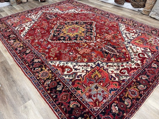Antique Persian Heriz Rug-5137 - 6