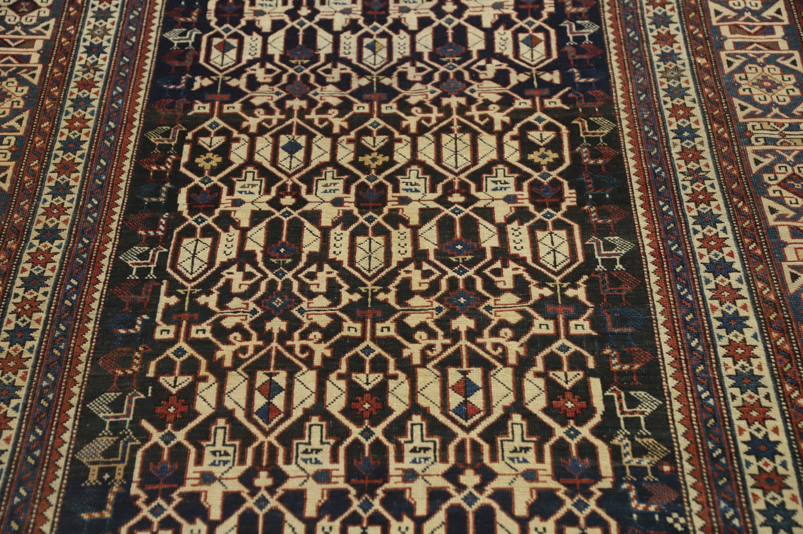 Pre-1900 Antique Kazak Vegetable Dye Rug 4x6 - 5