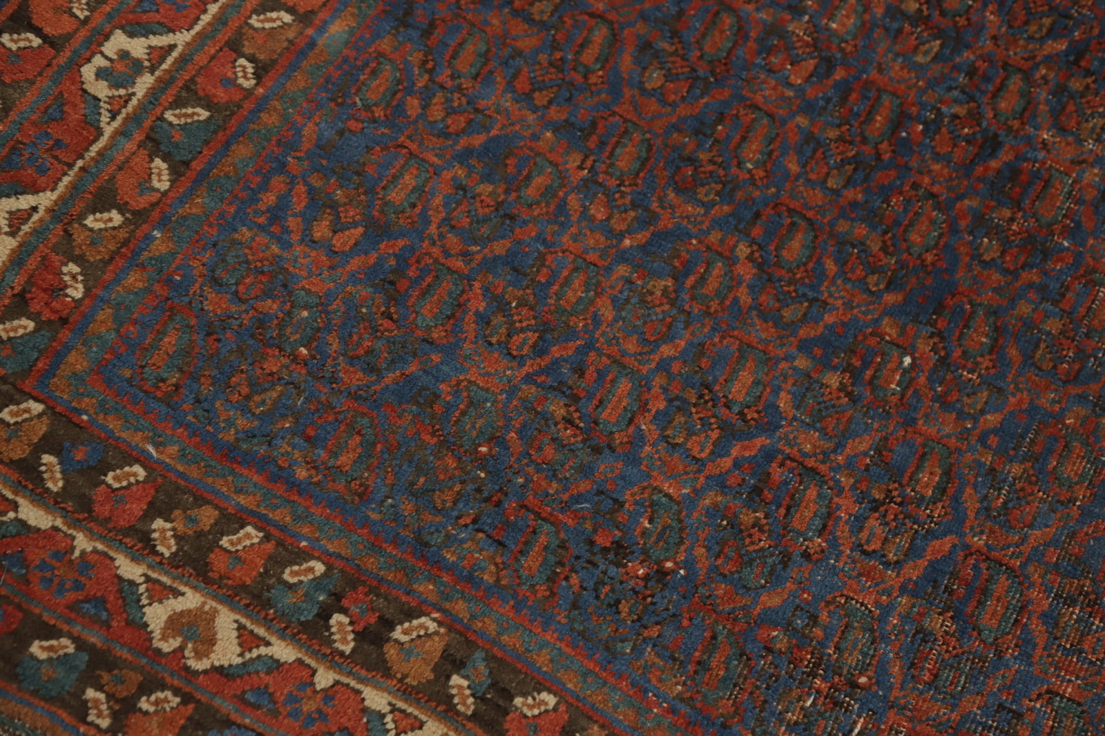 Pre-1900 Antique Vegetable Dye Bidjar Halvaei Persian Rug 4x6 - 6