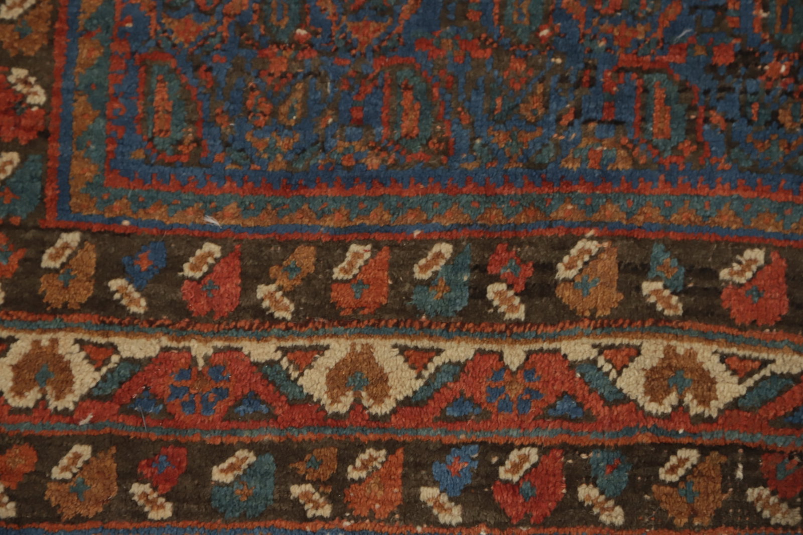 Pre-1900 Antique Vegetable Dye Bidjar Halvaei Persian Rug 4x6 - 8