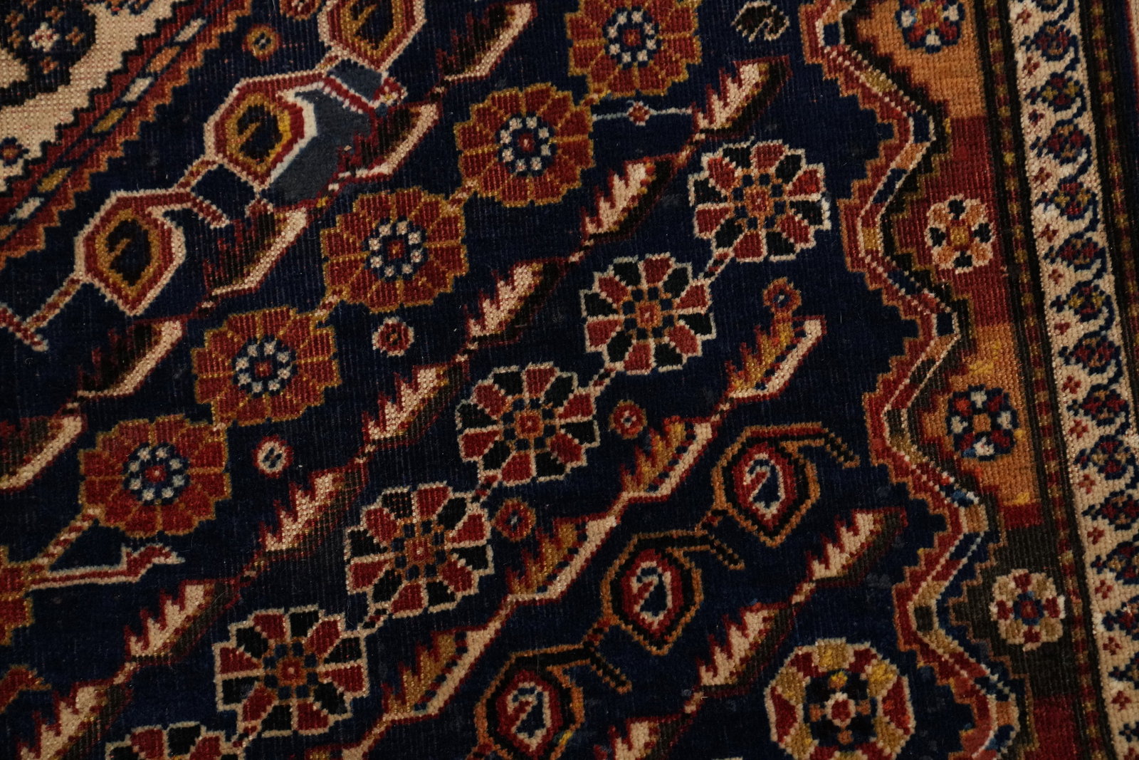 Antique Vegetable Dye Qashqai Persian Area Rug 5x9 - 6