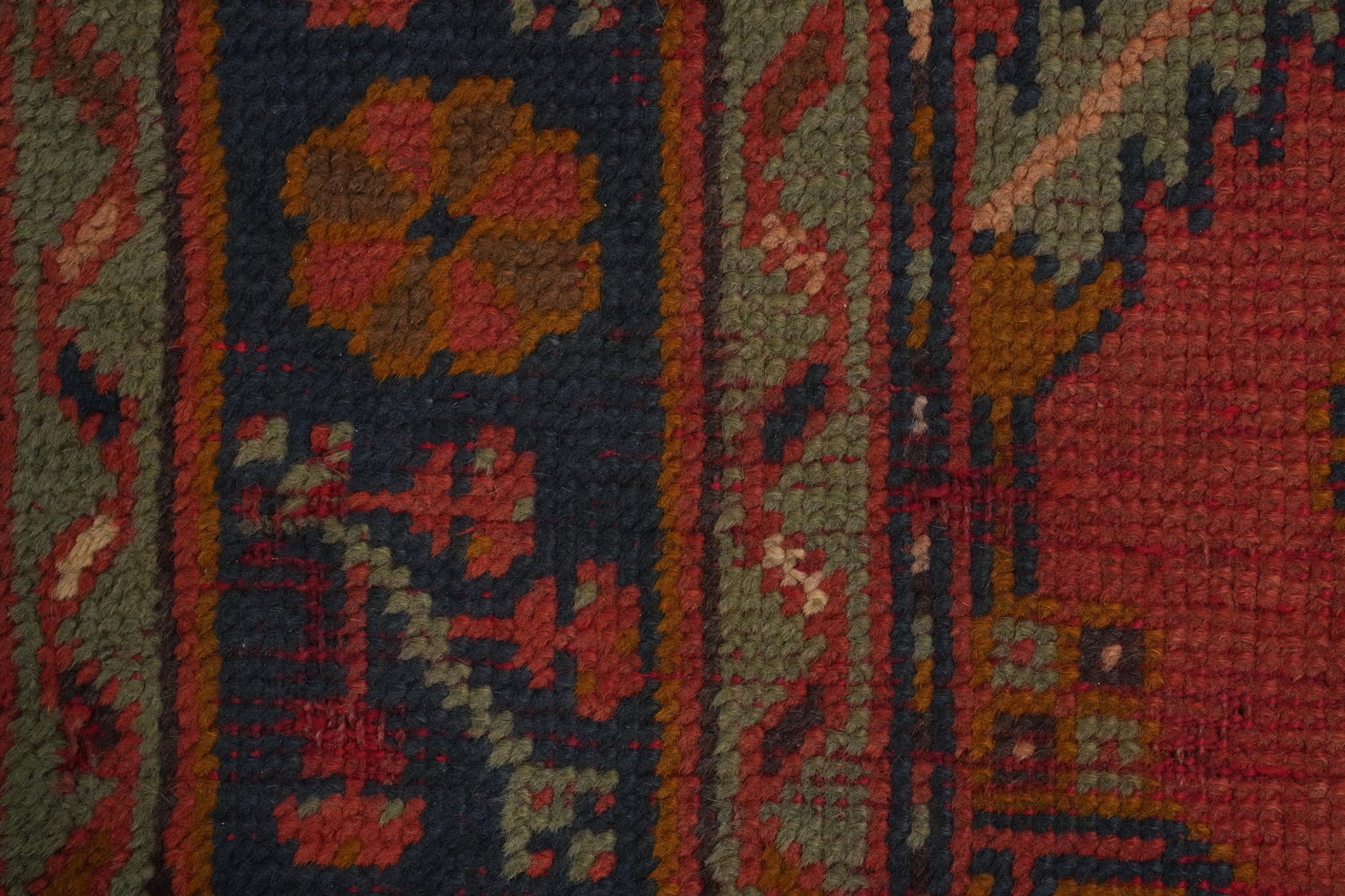 Pre-1900 Antique Oushak Vegetable Dye Area Rug 6x8 - 7