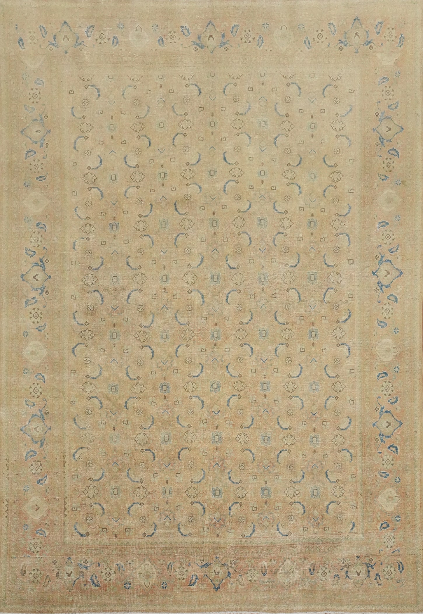 Antique Vegetable Dye Tabriz Persian Area Rug 10x13: Title: Antique Vegetable Dye Tabriz Persian Area Rug 10x13 Description:A Beautiful Genuine Iran ( Persia ) Tabriz rug is Hand Knotted by skillful weavers in Iran ( Persia ) with