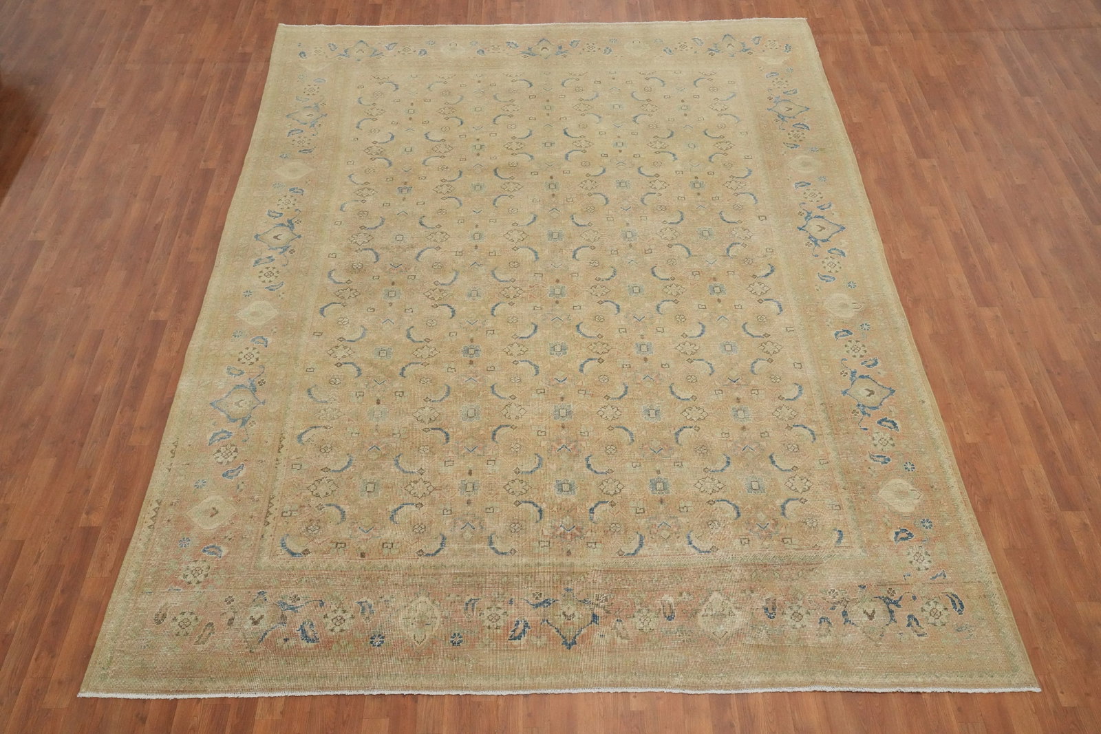 Antique Vegetable Dye Tabriz Persian Area Rug 10x13 - 2