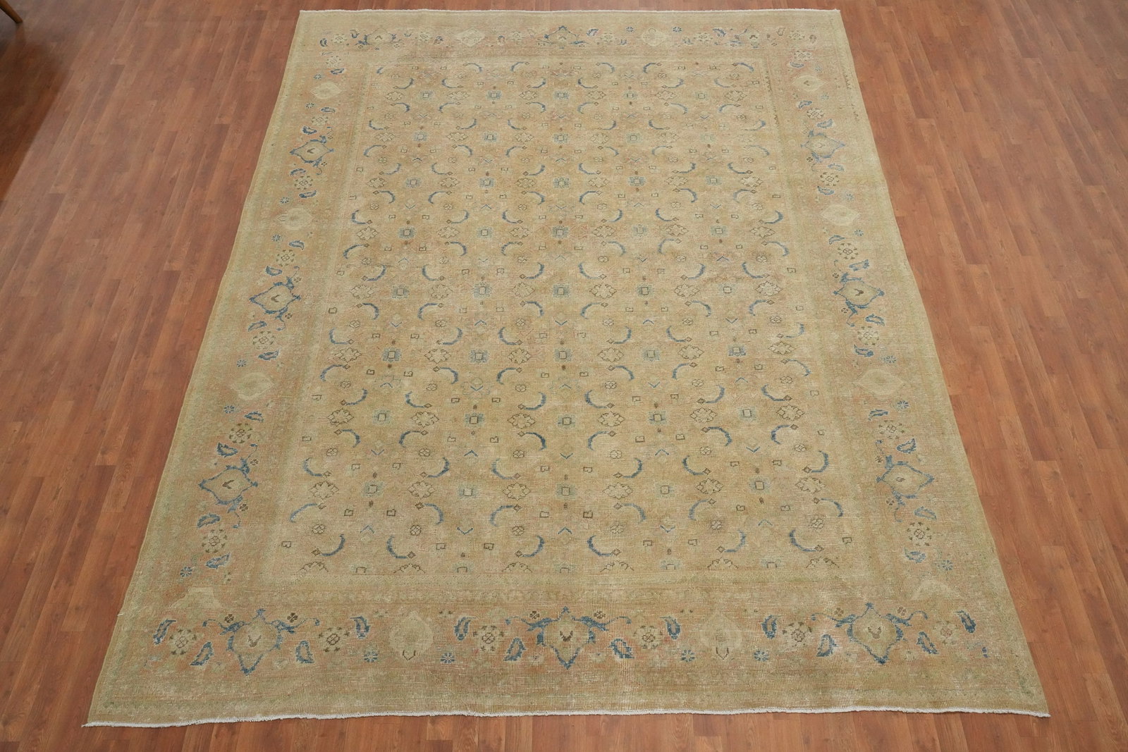 Antique Vegetable Dye Tabriz Persian Area Rug 10x13 - 4