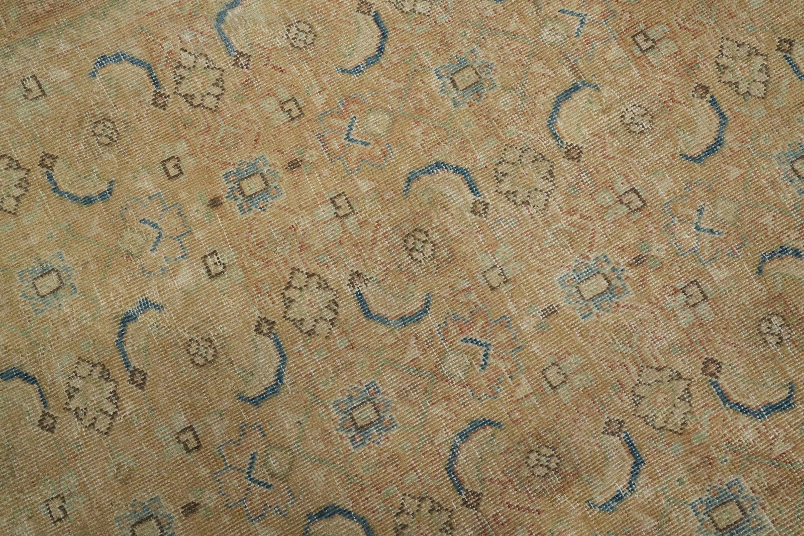 Antique Vegetable Dye Tabriz Persian Area Rug 10x13 - 6