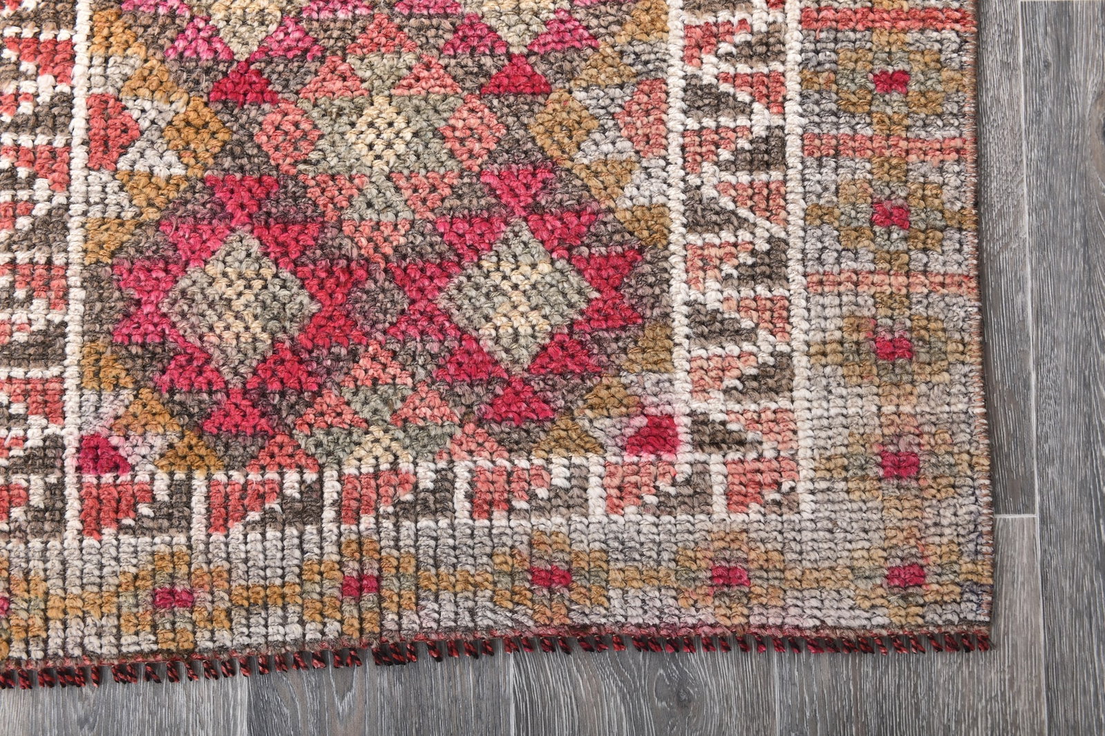 2'6'' x 10'2'' Handmade Vintage Wool Rug - 243952 - 10