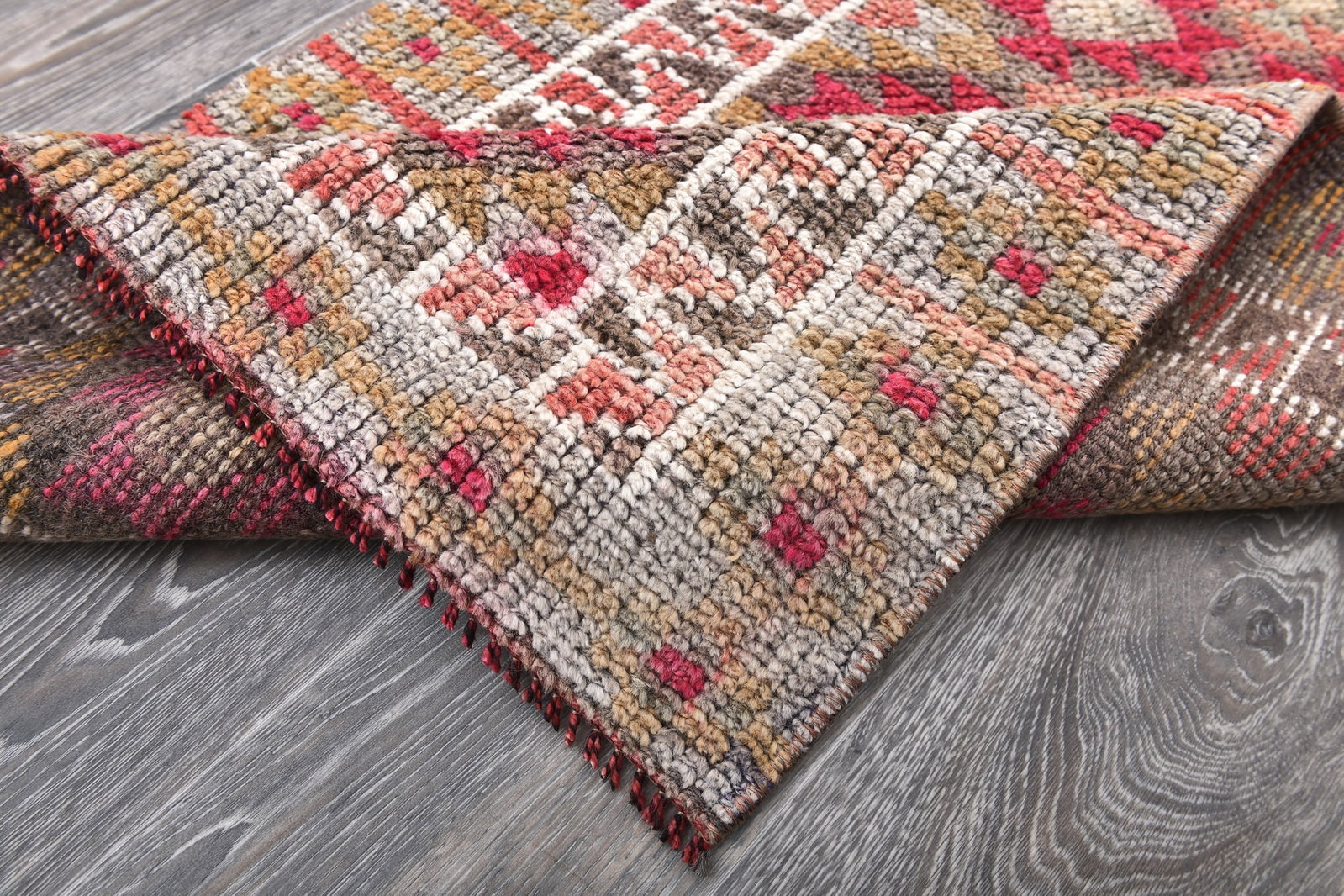 2'6'' x 10'2'' Handmade Vintage Wool Rug - 243952 - 12