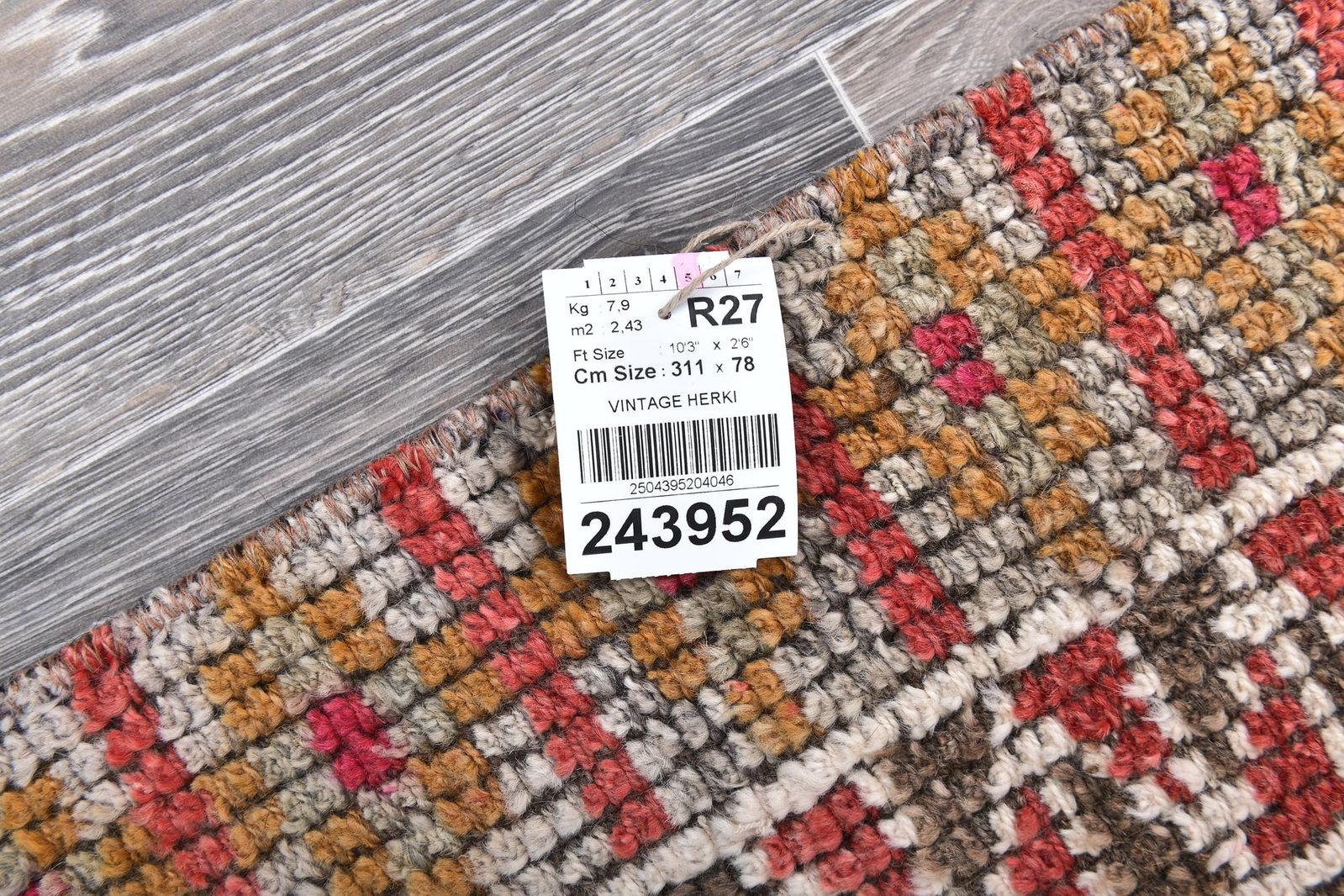 2'6'' x 10'2'' Handmade Vintage Wool Rug - 243952 - 14