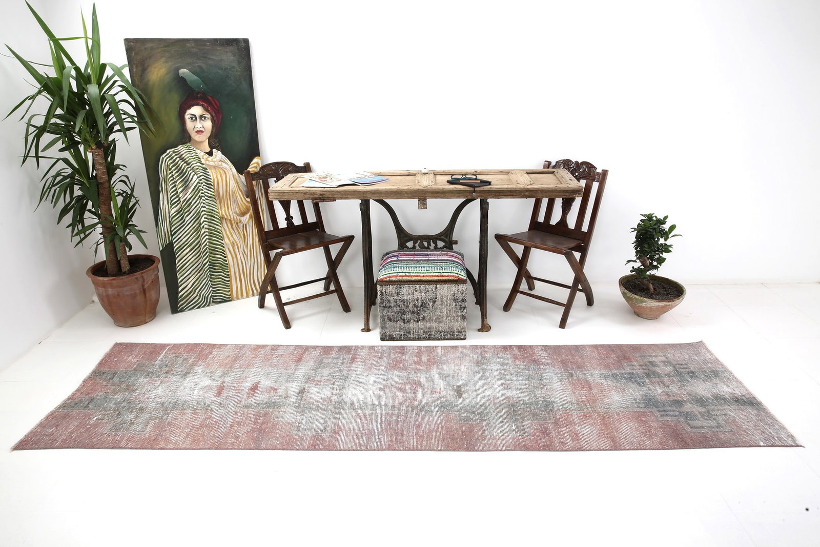 2'8'' x 10'5'' Turkish Vintage Runner Rug - 5210 - 20