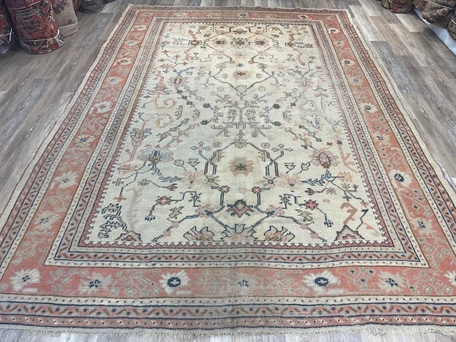 Antique Turkish Ushak Rug-3317 - 10
