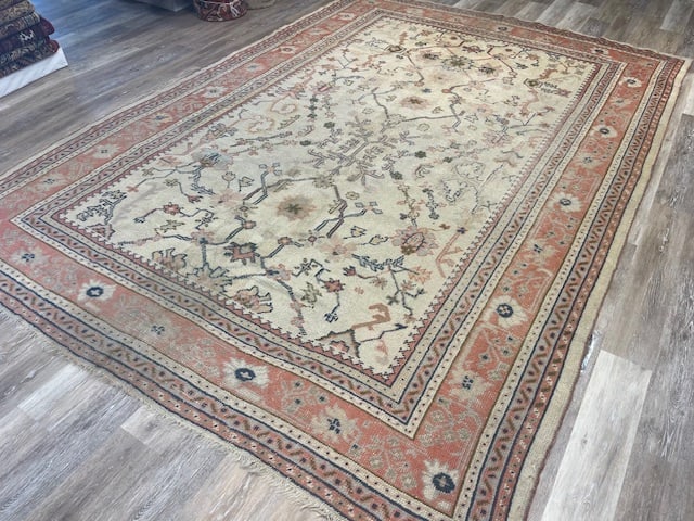 Antique Turkish Ushak Rug-3317 - 8