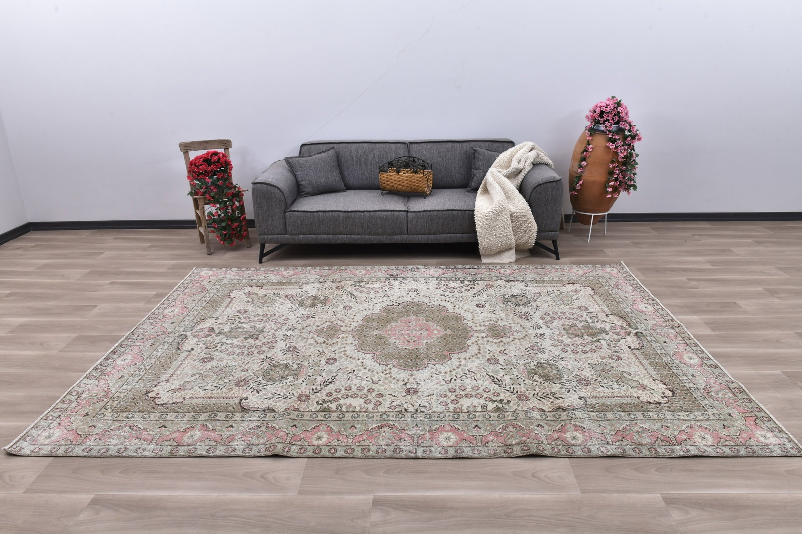 6'9'' x 10'2'' Turkish Vintage Runner Rug - 242345 (1 of 14)