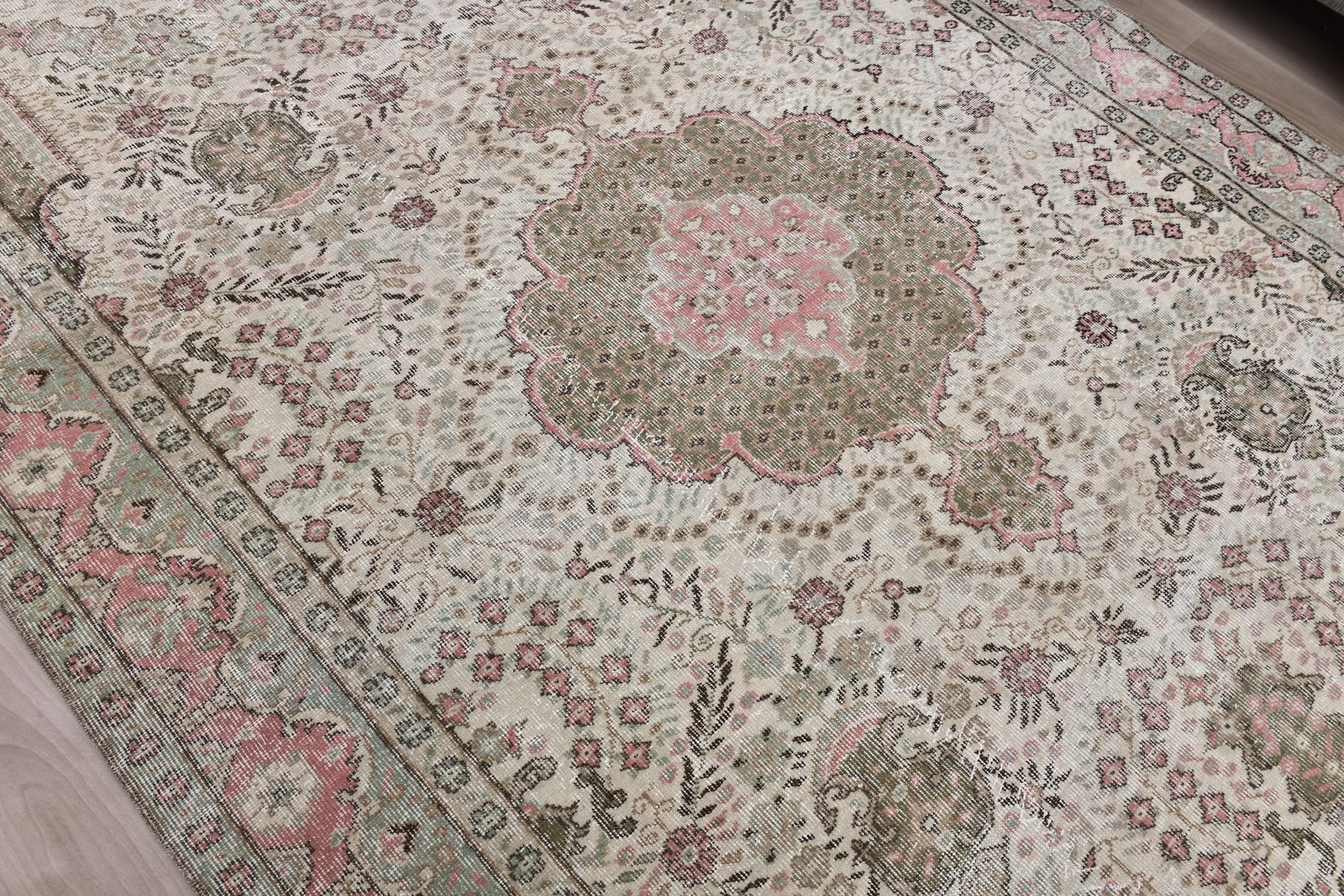 6'9'' x 10'2'' Turkish Vintage Runner Rug - 242345 - 4