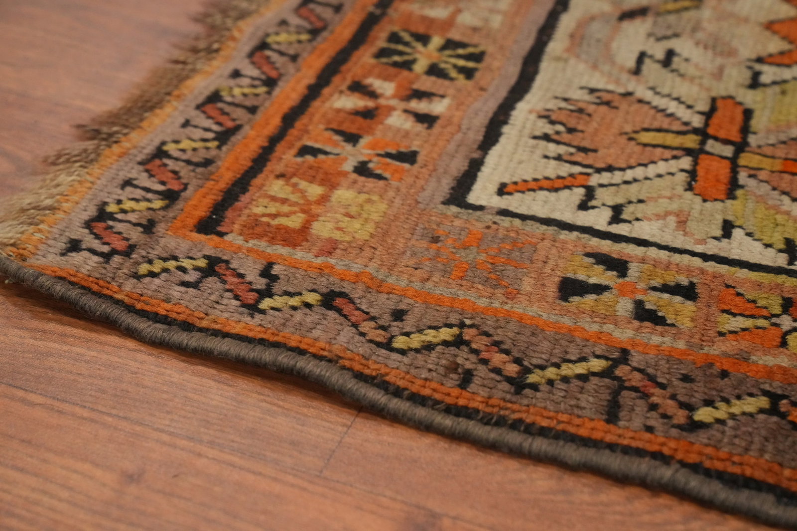 Pre-1900 Antique Caucasian Vegetable Dye Rug 4x6 - 14