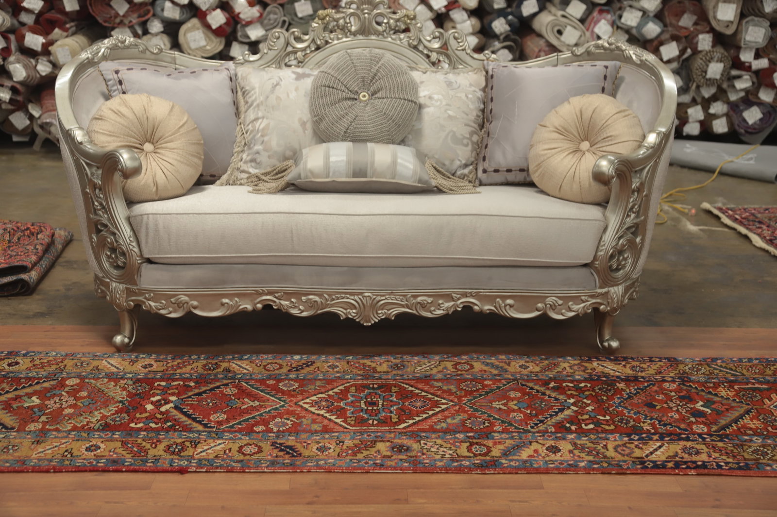 Antique Vegetable Dye Heriz Serapi Persian Runner Rug 3x10 - 3