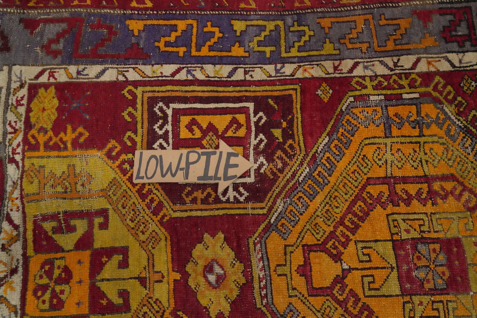 Antique Geometric Anatolian Turkish Rug 4x6 - 10