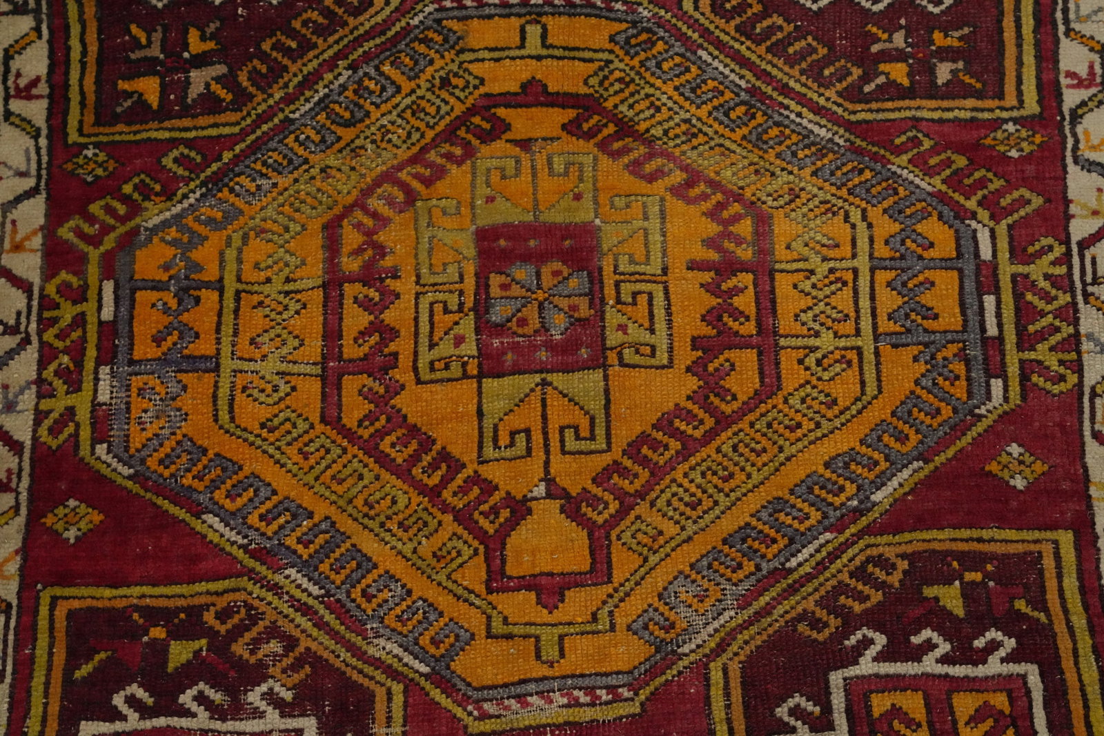 Antique Geometric Anatolian Turkish Rug 4x6 - 5