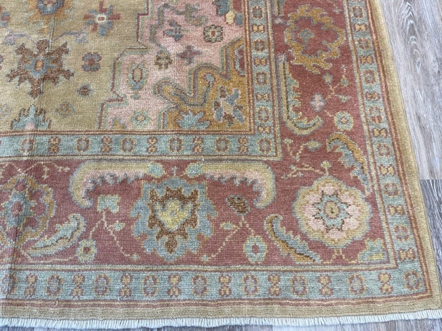 Vintage Turkish Ushak Rug-5146 - 2
