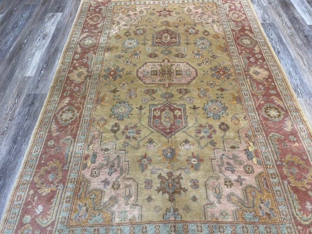 Vintage Turkish Ushak Rug-5146 - 3