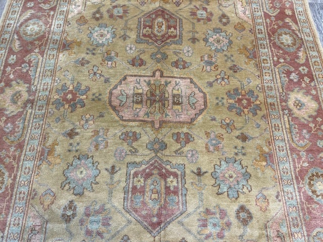 Vintage Turkish Ushak Rug-5146 - 4