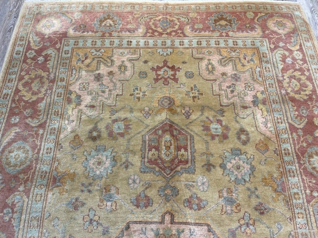 Vintage Turkish Ushak Rug-5146 - 6
