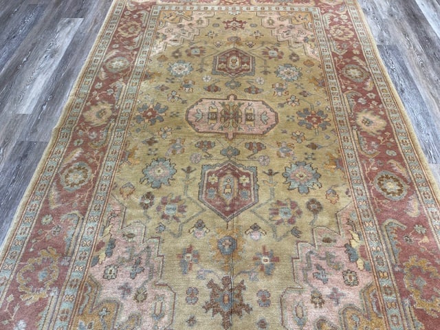Vintage Turkish Ushak Rug-5146 - 7