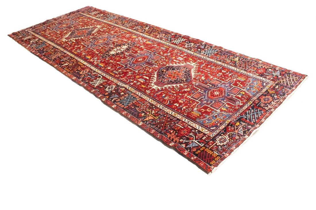 Vintage Red Tribal 5X13 Karajeh Persian Runner Rug - 6