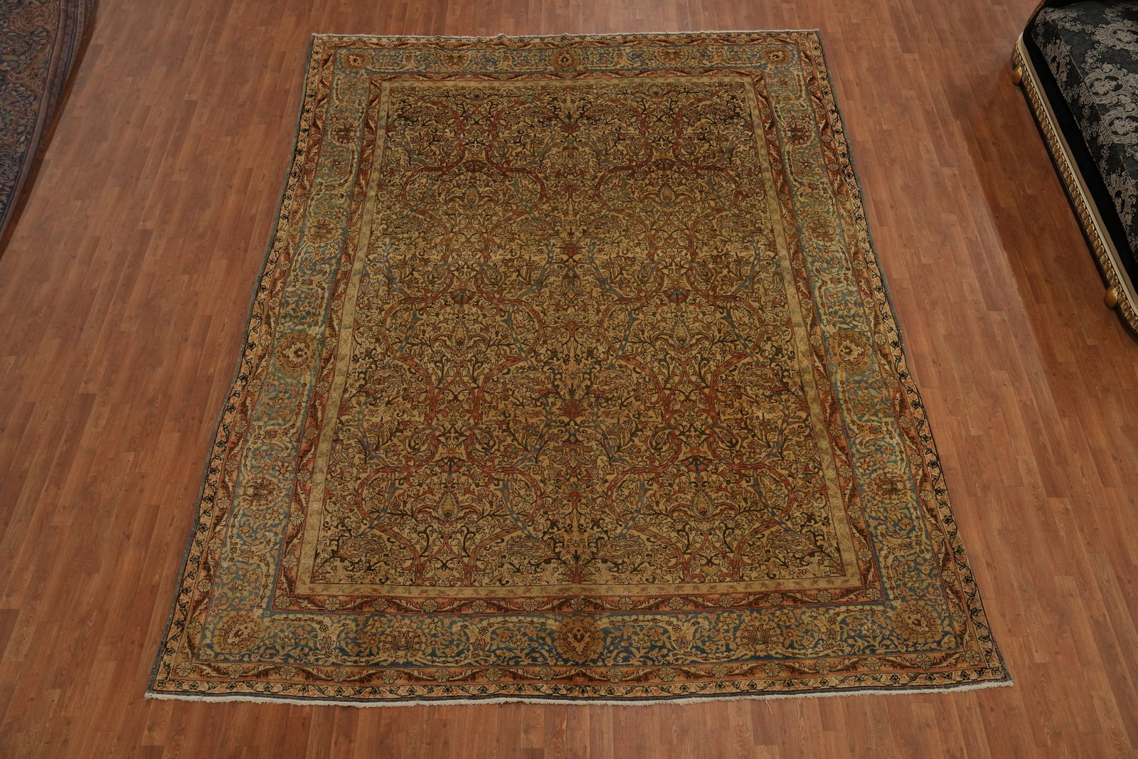 Antique Tabriz Persian Area Rug 10x13 - 4