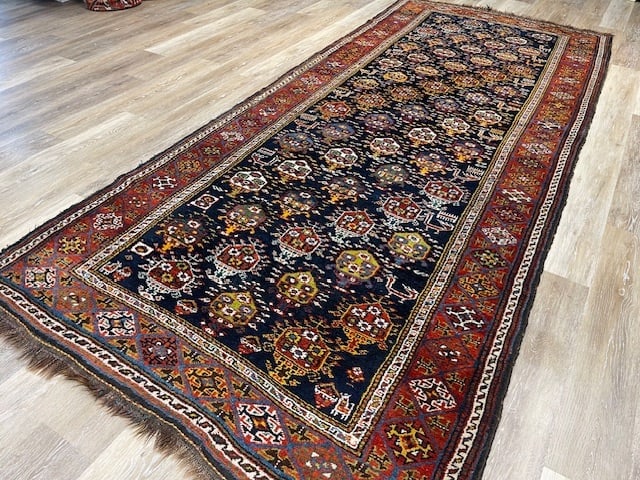 Antique Persian Lori - Bakhtiari Rug-5182: Title:Antique Persian Lori - Bakhtiari Rug-5182 Description:Beautiful antique Persian Lori Bakhtiari rug from west central Persia, size 4 ft. 5 inches by 10 ft. 5 inches, circa 1920, excellent conditi