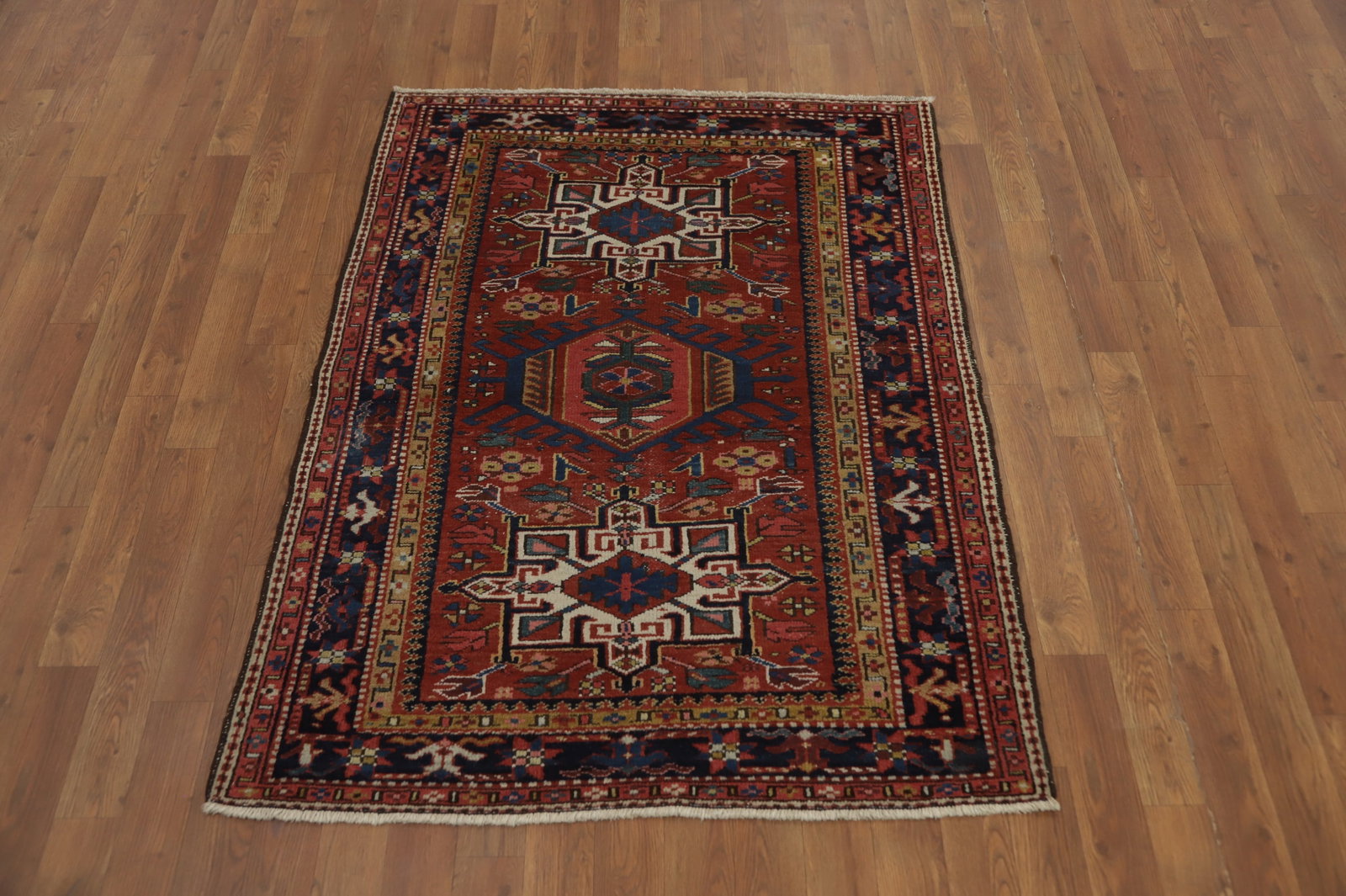 Antique Vegetable Dye Gharajeh Persian Rug 3x4 - 4