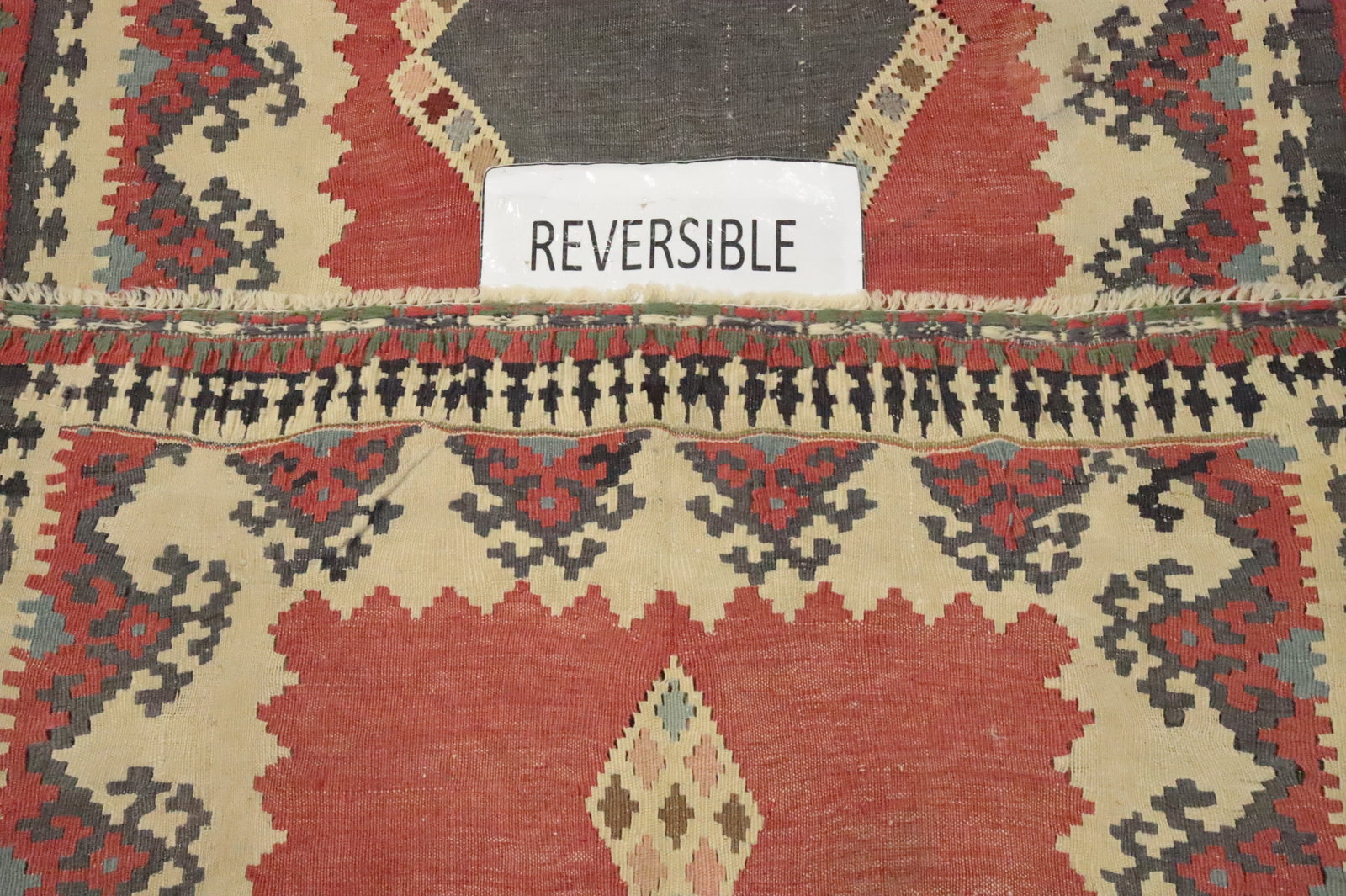 Antique Vegetable Dye Kilim Qashqai Persian Runner Rug 3x19 - 15