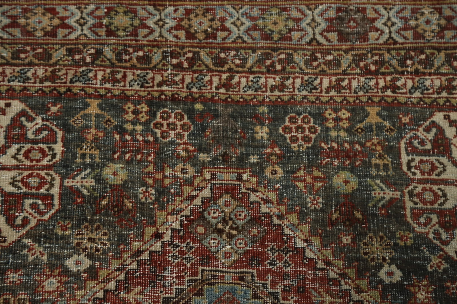 Antique Vegetable Dye Abadeh Nafar Persian Rug 4x7 - 10