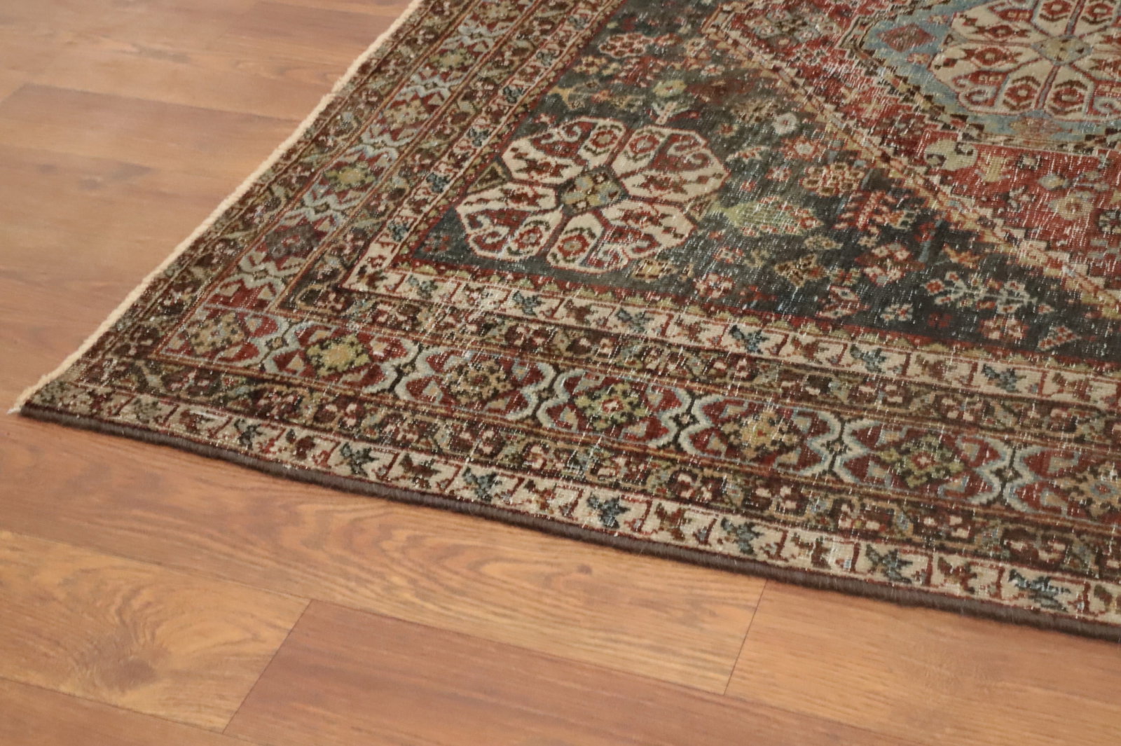 Antique Vegetable Dye Abadeh Nafar Persian Rug 4x7 - 11