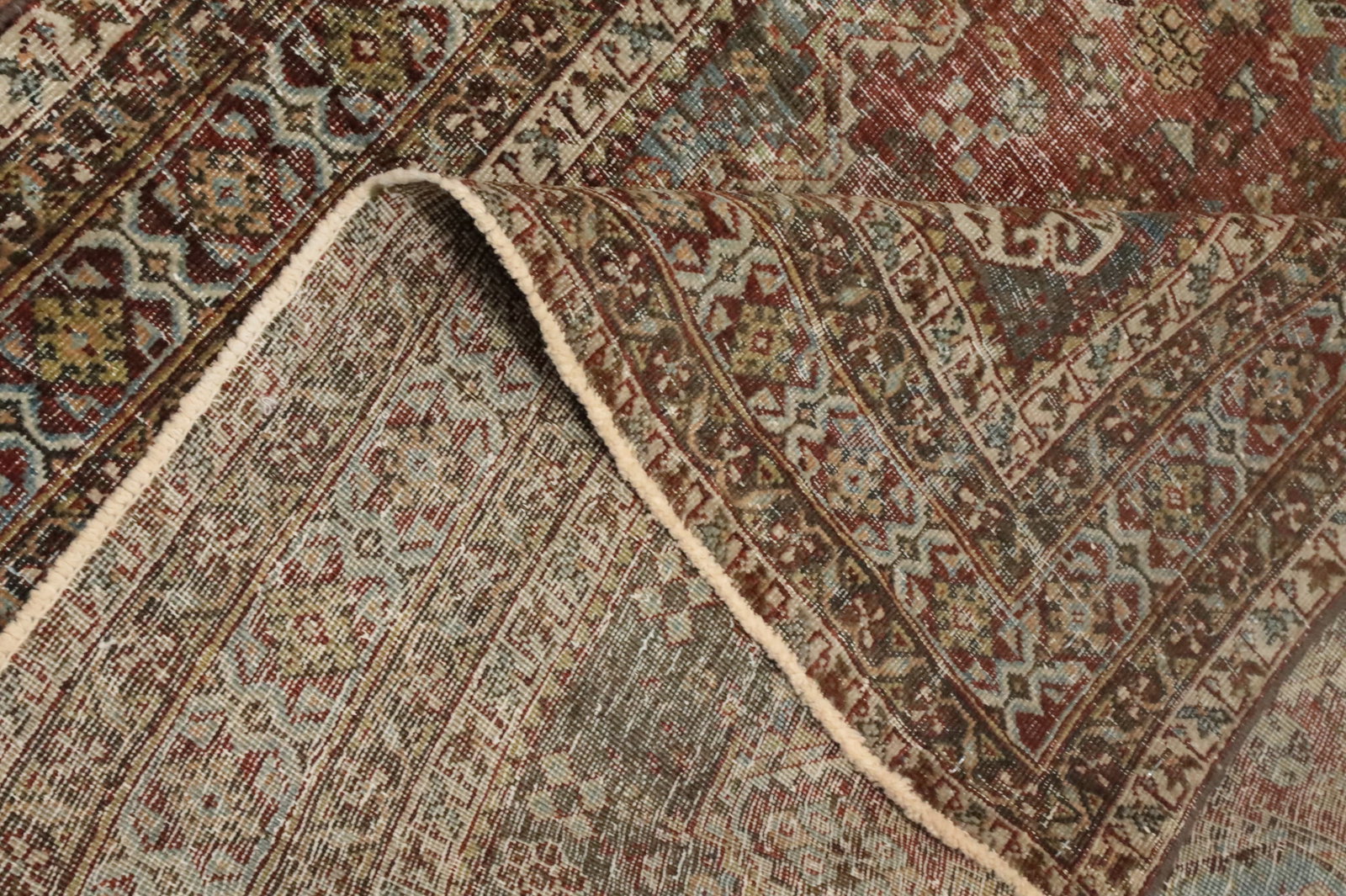 Antique Vegetable Dye Abadeh Nafar Persian Rug 4x7 - 12