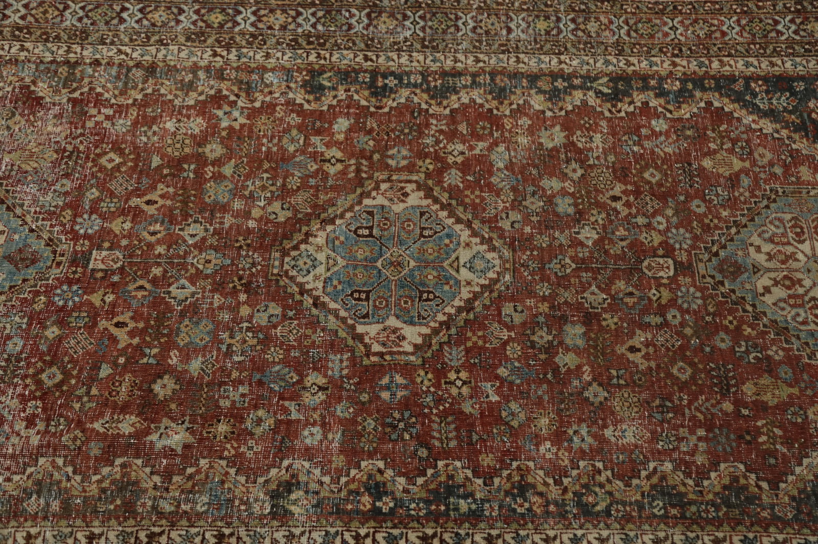 Antique Vegetable Dye Abadeh Nafar Persian Rug 4x7 - 5