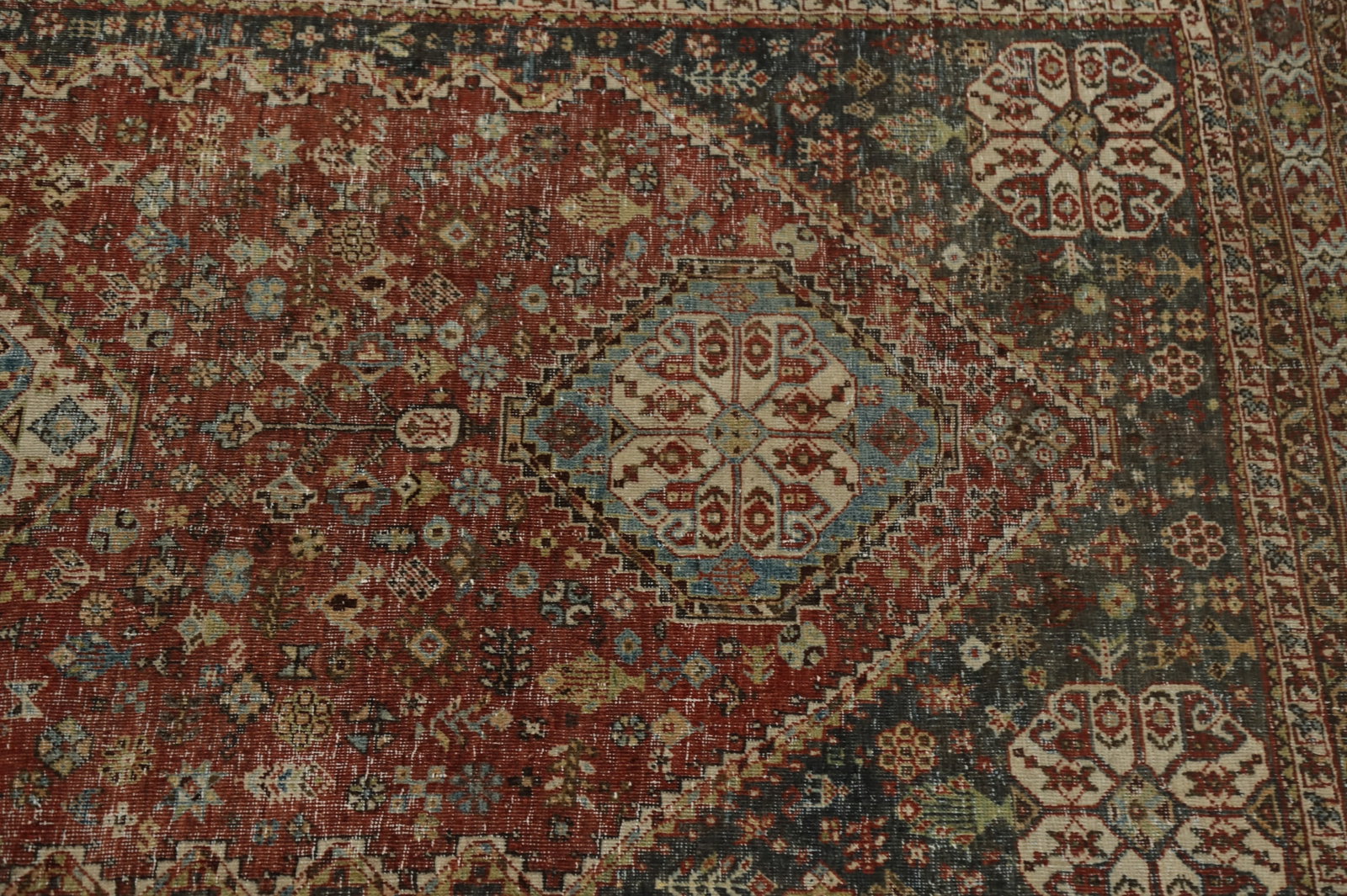 Antique Vegetable Dye Abadeh Nafar Persian Rug 4x7 - 6